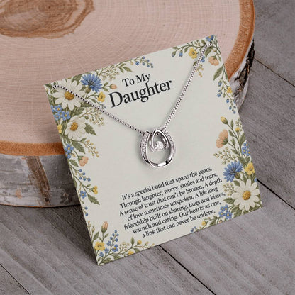 Gift for Daughter – Lucky In Love Necklace & Daisy Card