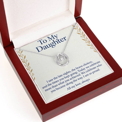 Lucky In Love Necklace - To My Daughter - So Proud of Your Graduation