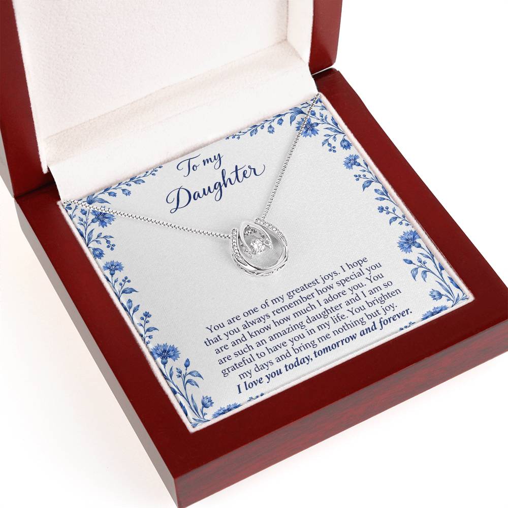Lucky In Love teardrop necklace in white gold finish – Blue Porcelain Luxury Box pendant close-up | Hensley London