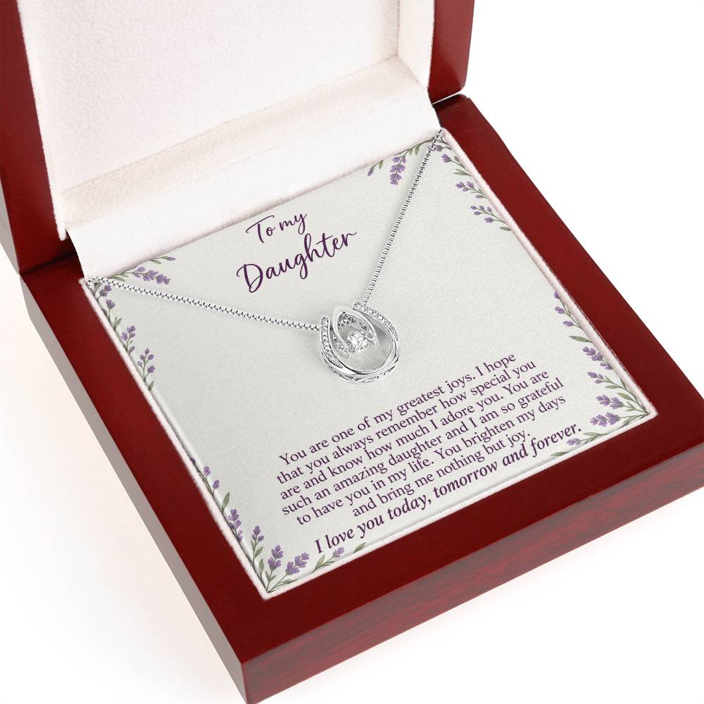 Lucky In Love teardrop necklace in white gold finish – Lavender Meadow Luxury Box pendant close-up | Hensley London
