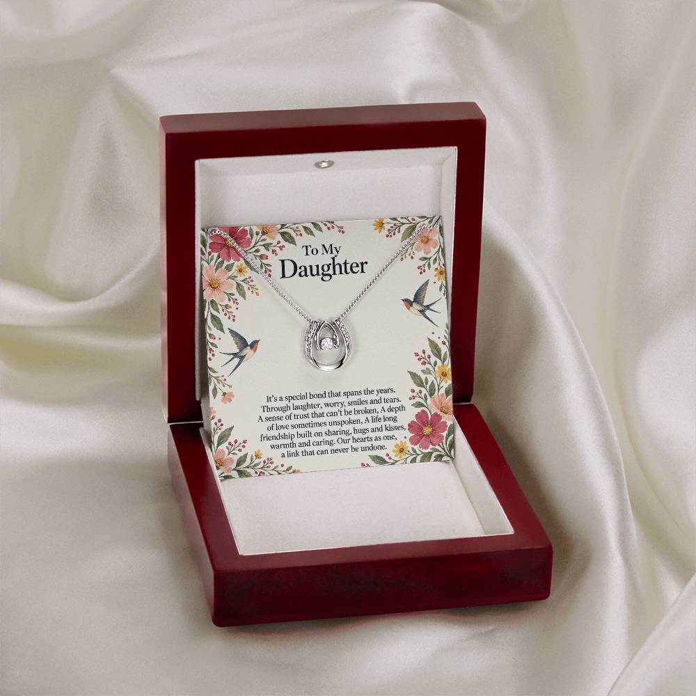 Daughter Keepsake Necklace – Bird Garden Message Card