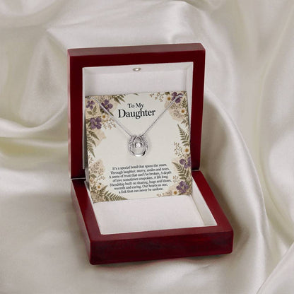 Daughter Teardrop Necklace – Purple Wildflower Message Card