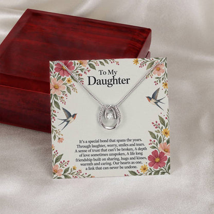 Daughter Keepsake Necklace – Bird Garden Message Card