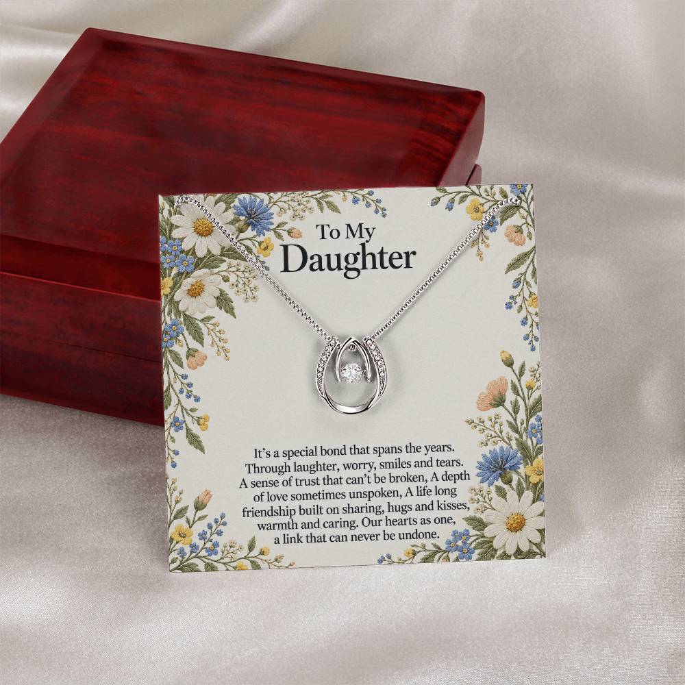 Gift for Daughter – Lucky In Love Necklace & Daisy Card