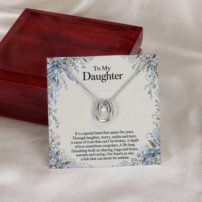 Gift for Daughter – Dancing Crystal Necklace & Blue Lace Card