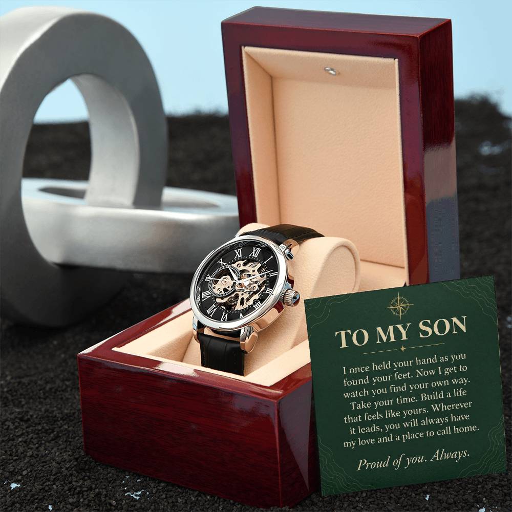 Gift for Son – Openwork Watch – product gallery view 4 | Hensley London