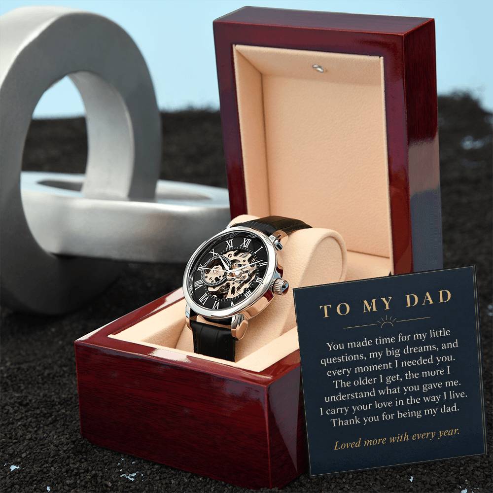 Gift for Dad – Openwork Watch – product gallery view 4 | Hensley London