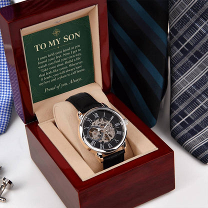 Gift for Son – Openwork Watch – product gallery view 6 | Hensley London