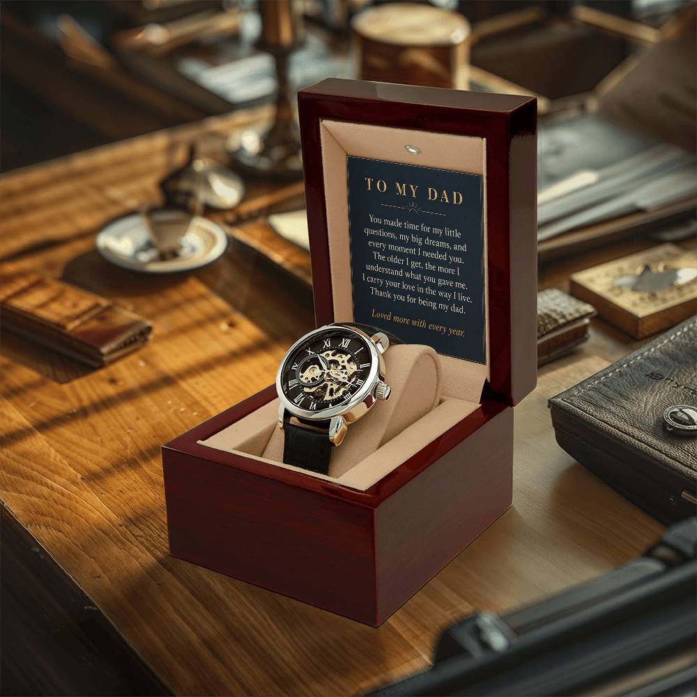 Gift for Dad – Openwork Watch – product gallery view 7 | Hensley London