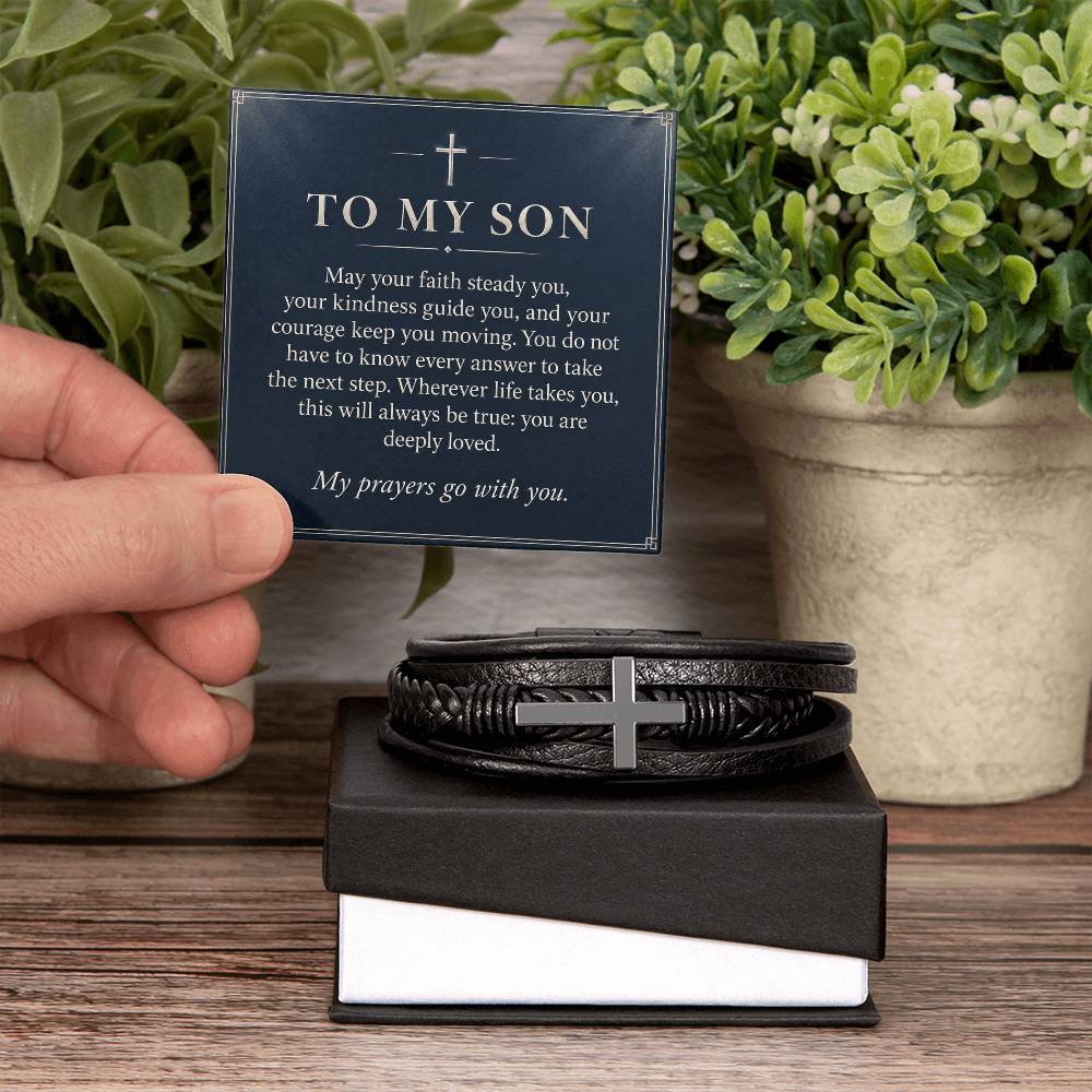 Gift for Son – Cross Bracelet – product gallery view 3 | Hensley London