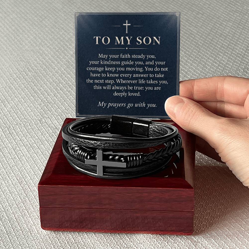 Gift for Son – Cross Bracelet – product gallery view 4 | Hensley London
