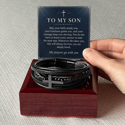 Gift for Son – Cross Bracelet – product gallery view 4 | Hensley London