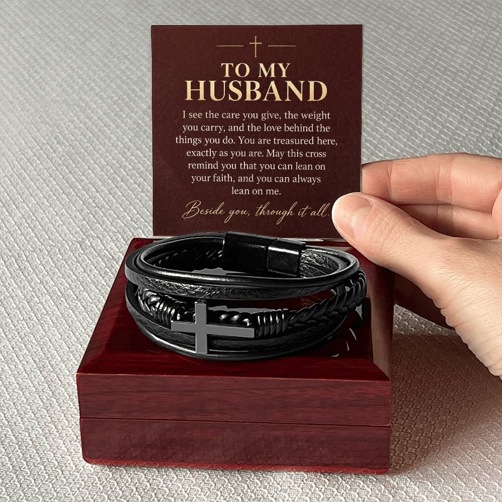 Gift for Husband – Cross Bracelet – product gallery view 4 | Hensley London