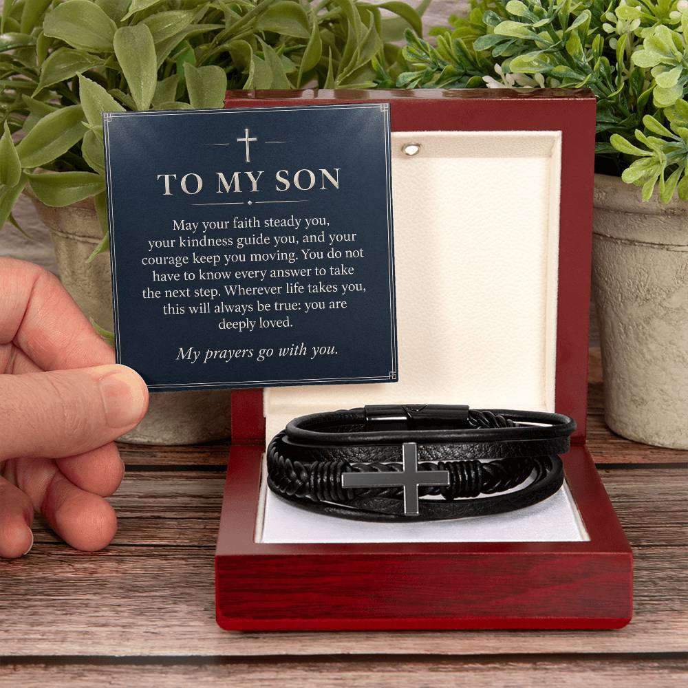 Gift for Son – Cross Bracelet – product gallery view 5 | Hensley London
