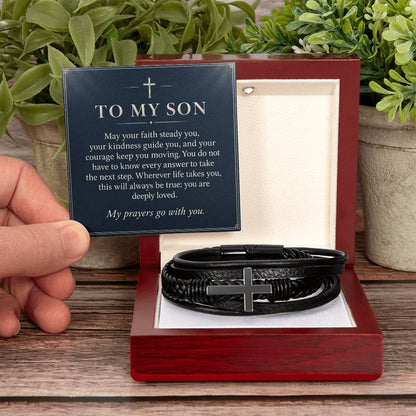 Gift for Son – Cross Bracelet – product gallery view 5 | Hensley London