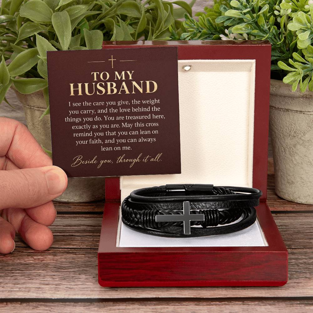 Gift for Husband – Cross Bracelet – product gallery view 5 | Hensley London