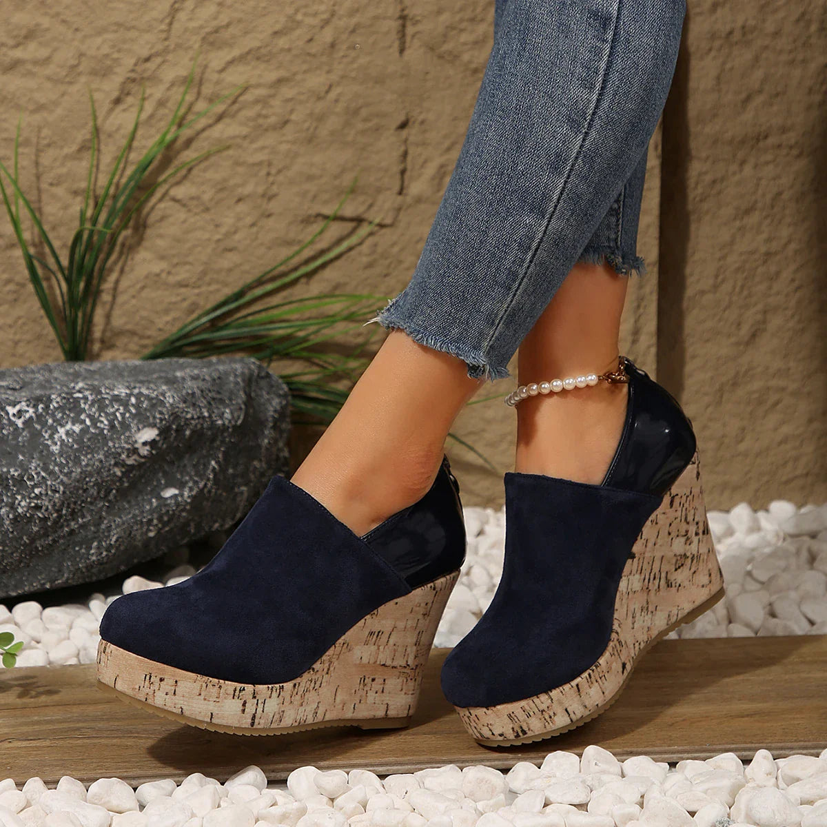 Women's Closed-Toe Wedge Slip-On Shoes in available colours – product view 10 | Hensley London