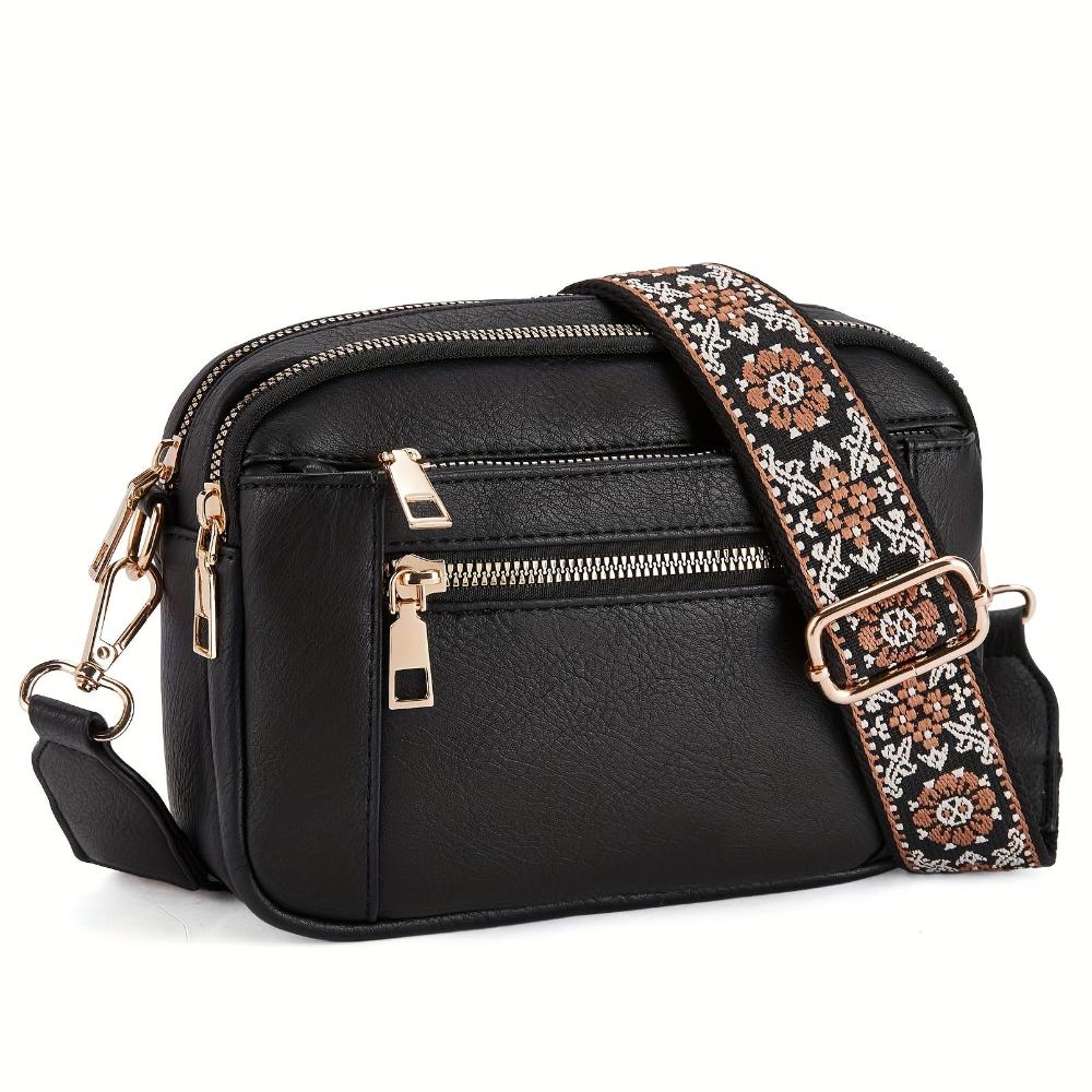 Variant image for Women's Crossbody Bag Black One Size Vegan Leather-4