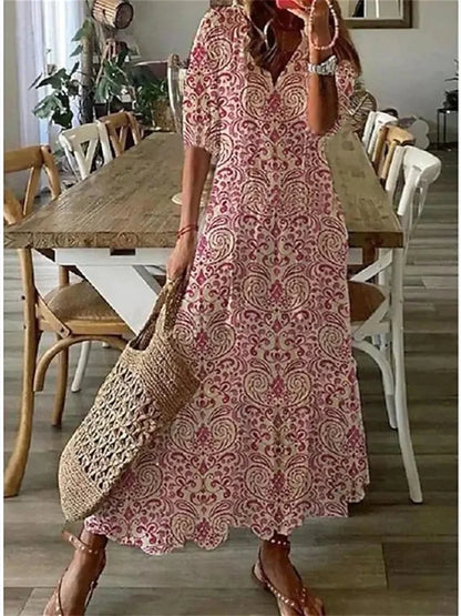 Variant image for Women's Maxi Dress Floral Print Size M Cotton Blend-33