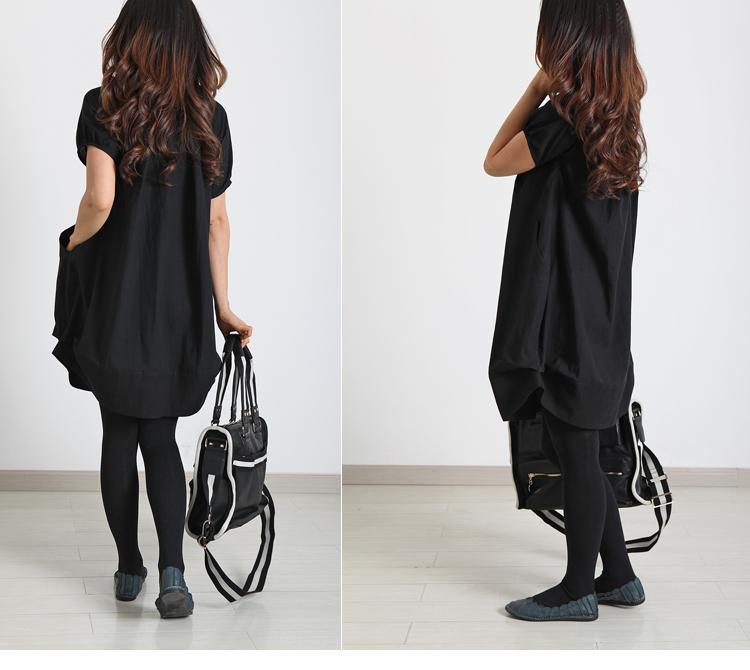 Bella Black Dress | Plus Size, Cotton-Linen Summer Dress - Image 2