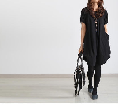 Bella Black Dress | Plus Size, Cotton-Linen Summer Dress - Image 3