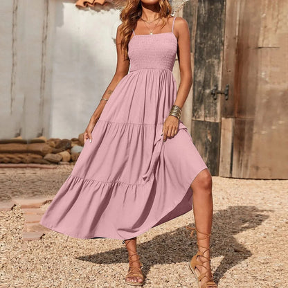 Variant image for Women's Maxi Dress Black Size M Polyester Spaghetti Straps A-Line-13