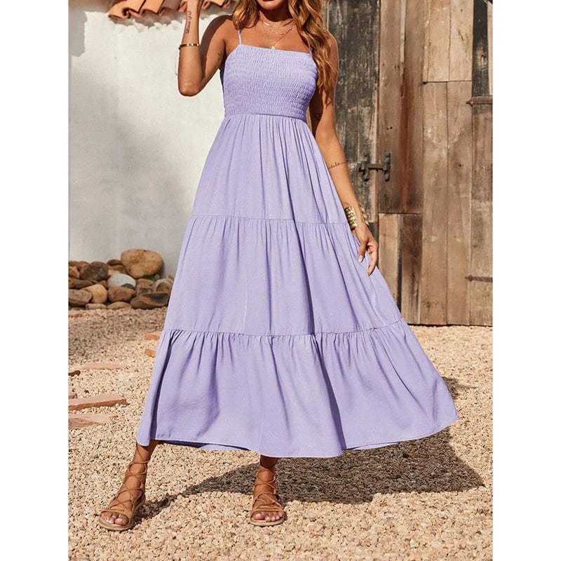 Variant image for Women's Maxi Dress Black Size M Polyester Spaghetti Straps A-Line-9