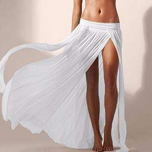 Women's Beach Cover Up Skirt Green Polyester Boho Style-2