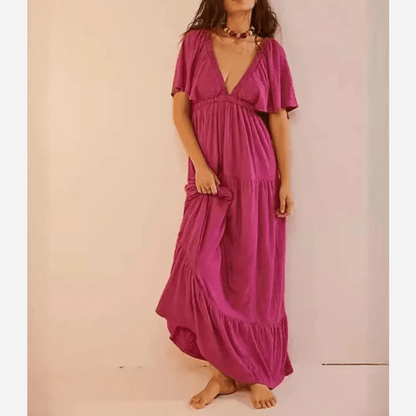 Variant image for Women's Maxi Dress Dark Pink Size S Cotton Blend-16