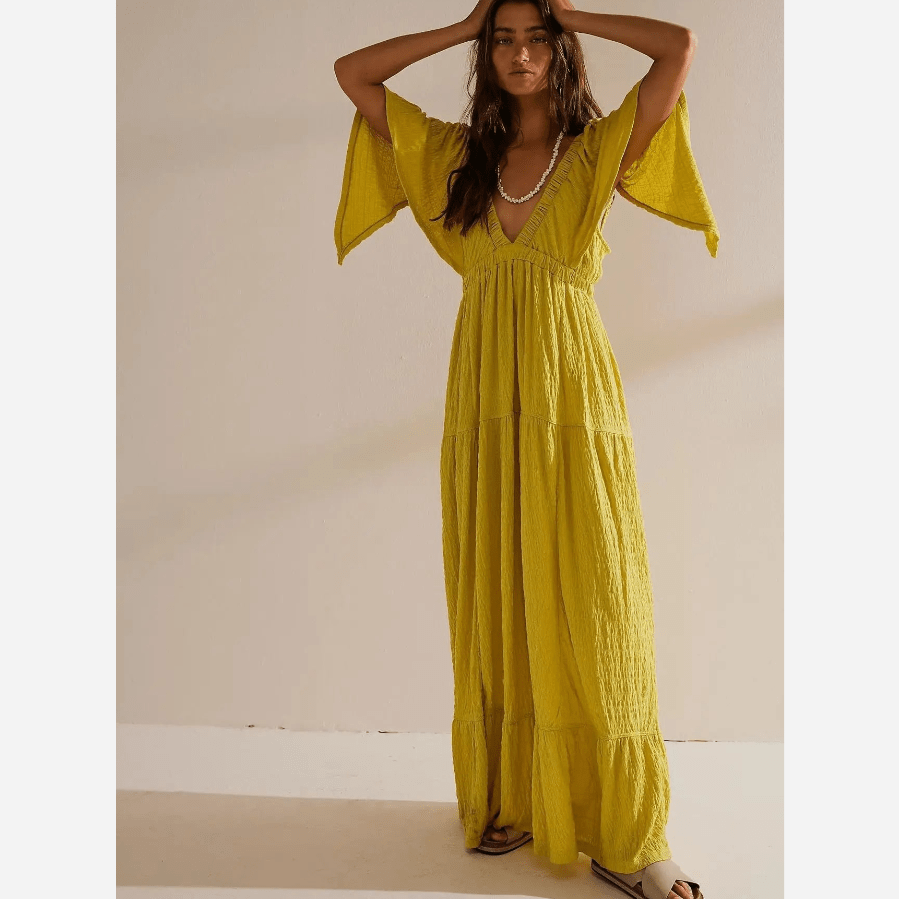 Variant image for Women's Maxi Dress Dark Pink Size S Cotton Blend-4