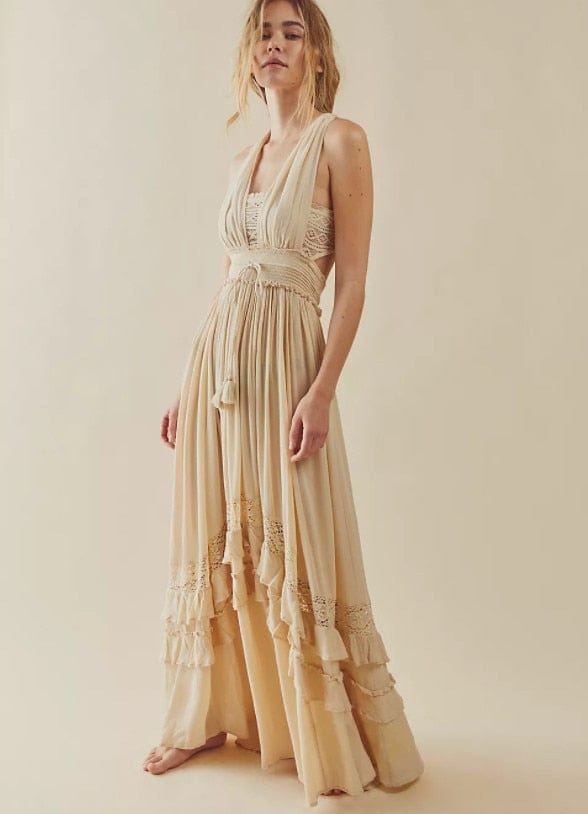 Variant image for Women's Maxi Dress Coral Size M Cotton Blend A-Line Summer Dress-9