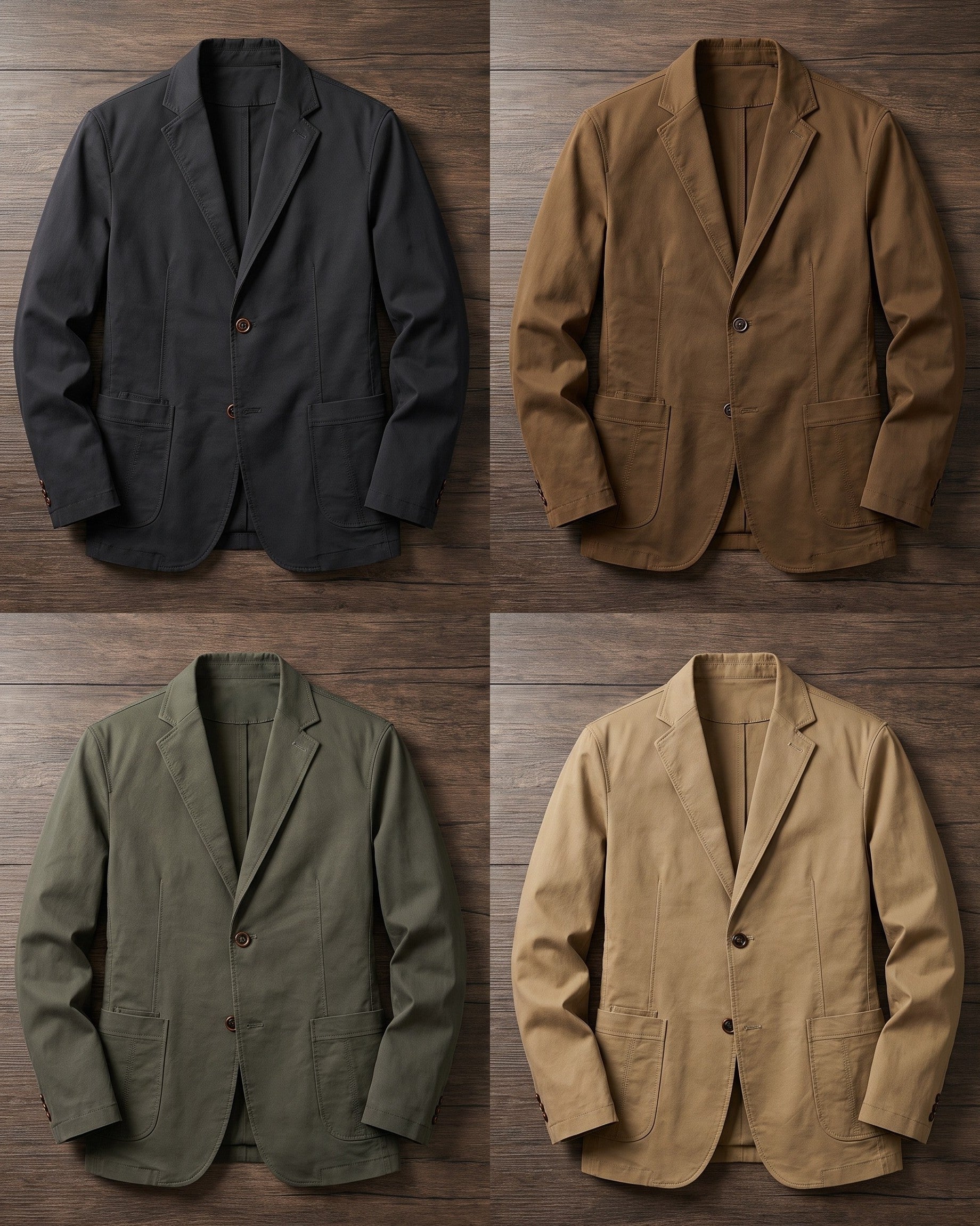 Men's Textured Three-Button Patch-Pocket Blazer in Multiple colours – additional view | Hensley London