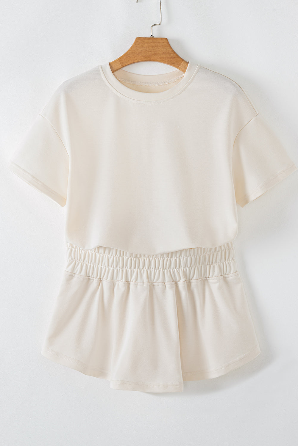 Women's Cropped Tee and Ruffle Skort Set - View 6 | Hensley London