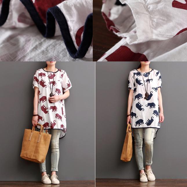 Elysian Summer Dress | Elephant Print, Linen Blend - Image 5