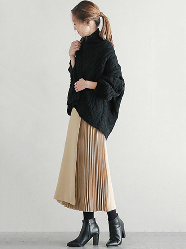 Women's Pleated A-Line Midi Skirt - additional product view | Hensley London