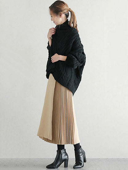 Women's Pleated A-Line Midi Skirt - additional product view | Hensley London