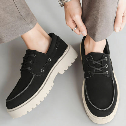 Men's Platform Lace-Up Shoes – product view | Hensley London