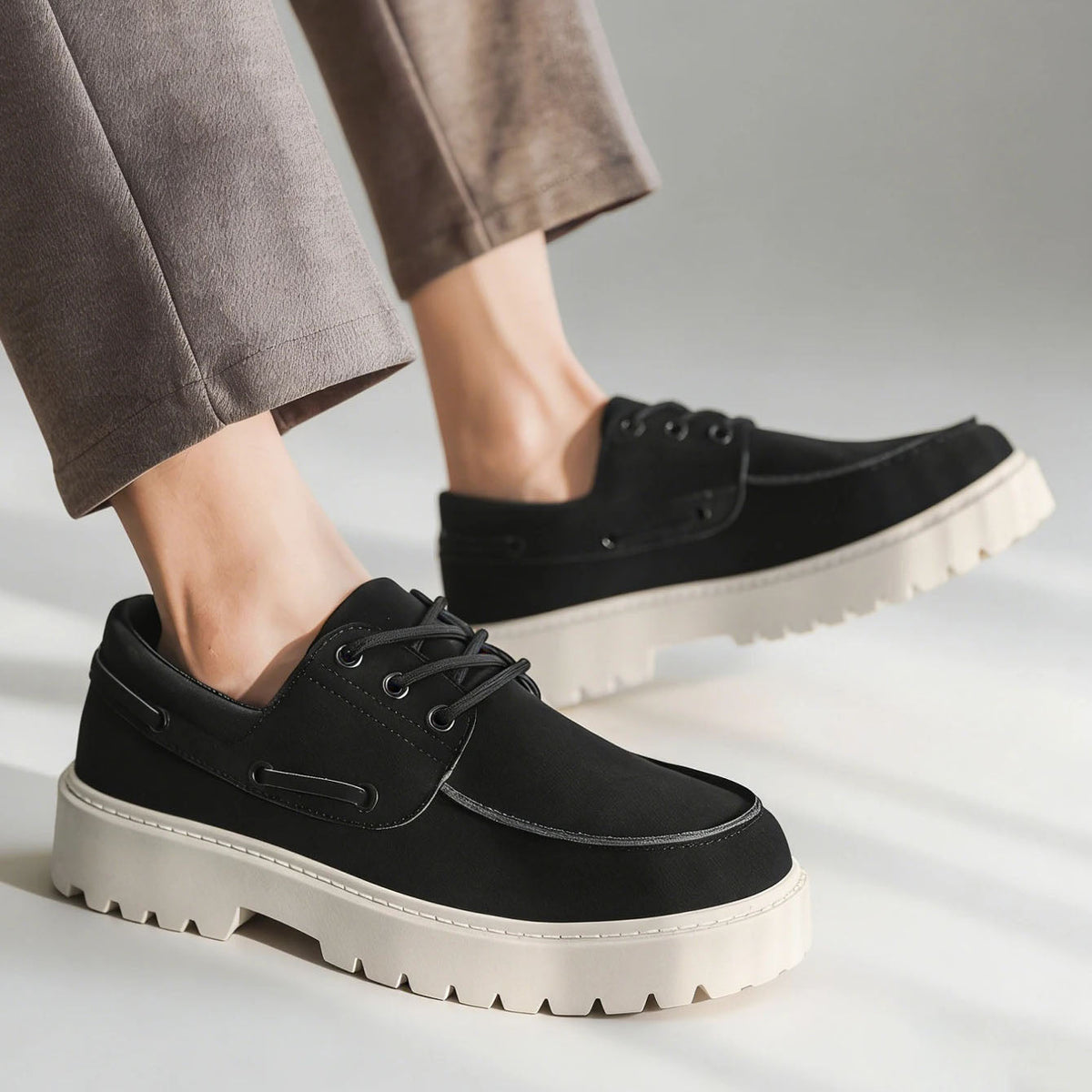 Men's Platform Lace-Up Shoes – product view | Hensley London