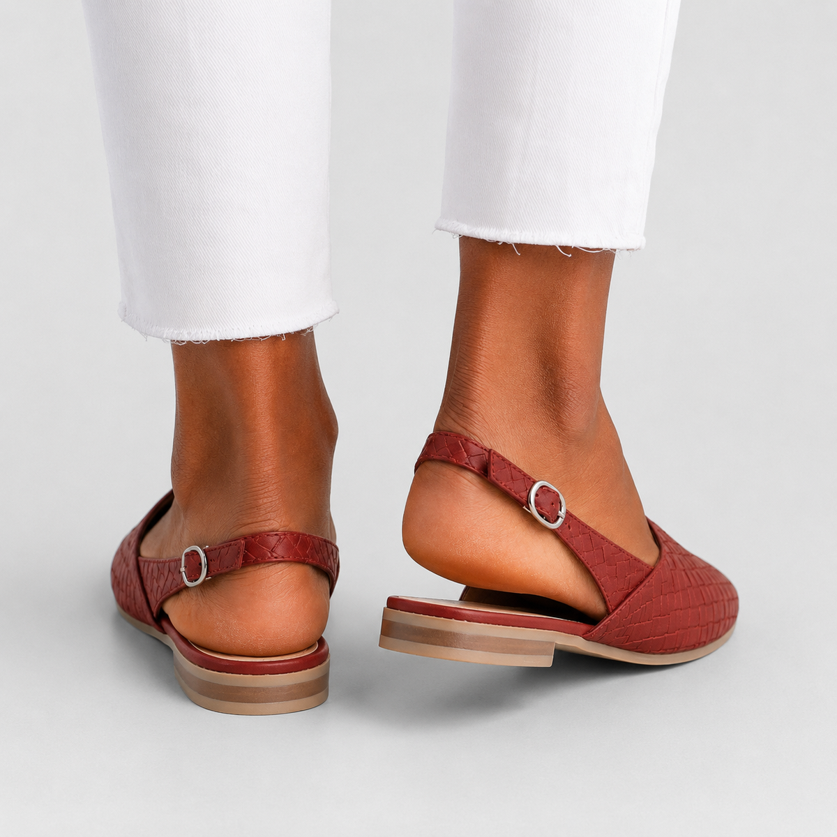 Women's Woven Loafer Flats – product view | Hensley London