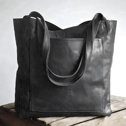 Women's Handbag Black Medium Suede-6