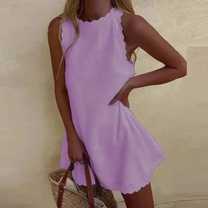 Variant image for Women's Summer Dress White Lightweight Cotton-13