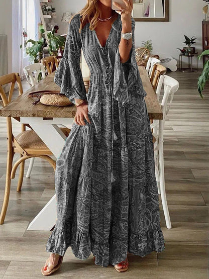 Variant image for Women's Maxi Dress Blue Size M Cotton Blend-36