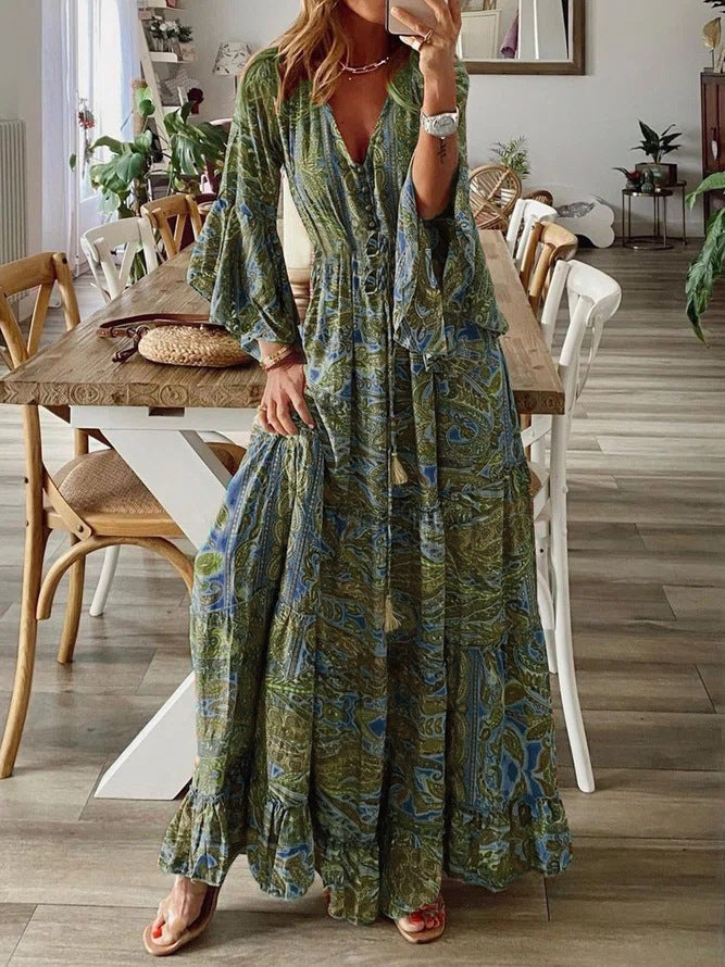 Variant image for Women's Maxi Dress Blue Size M Cotton Blend-8