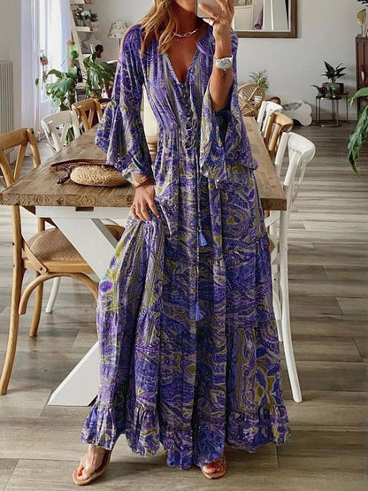 Variant image for Women's Maxi Dress Blue Size M Cotton Blend-22