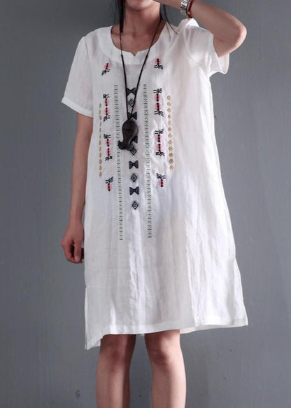 Luna Linen Sundress | Short Sleeve, Plus Size