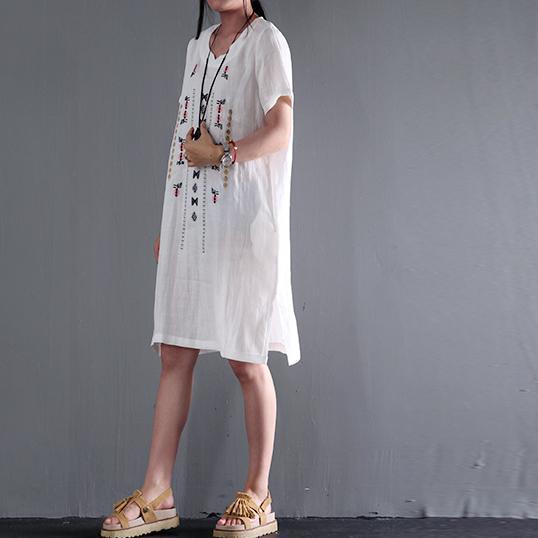 Luna Linen Sundress | Short Sleeve, Plus Size - Image 2