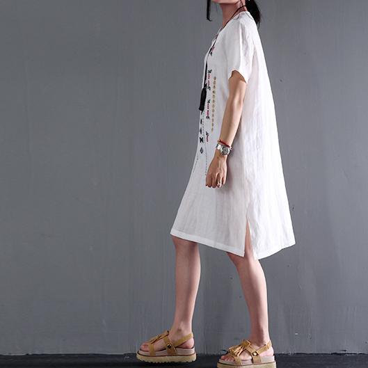 Luna Linen Sundress | Short Sleeve, Plus Size - Image 3