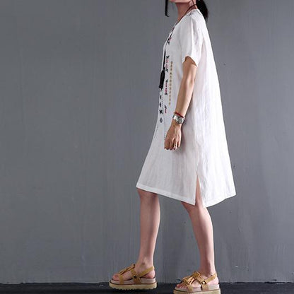 Luna Linen Sundress | Short Sleeve, Plus Size - Image 3