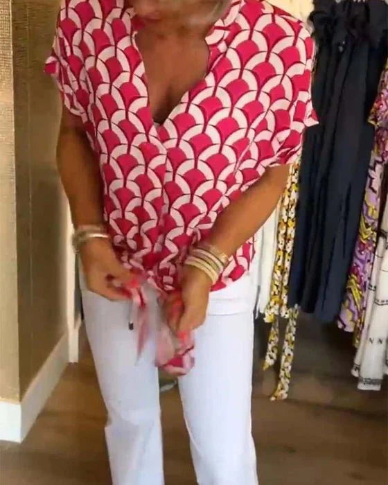 Women's Blouse Multicolor Size M Lightweight Polyester-6