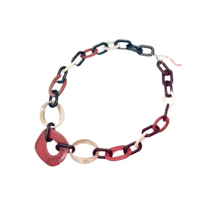 Women's Necklace Geometric Pattern Handmade Acrylic 5